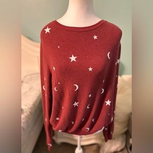 Wildfox moon and star pullover sweatshirt